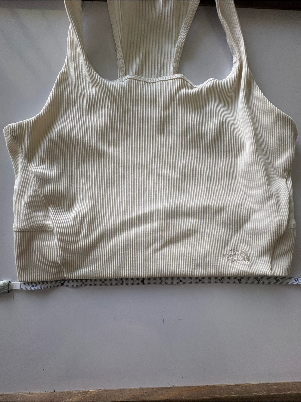 The North Face Ribbed Cream Sports Bra